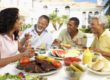 Family Eating Outside